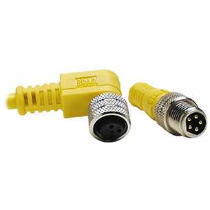 Yellow cable with connectors