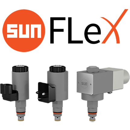 Sun Flex Logo with three hydro-electric valves